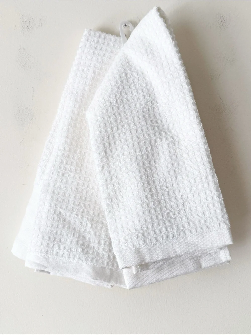 Rae Dunn Hope Faith Family Love White Waffle Knit Cotton Kitchen Towels 4 Pack